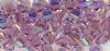 25 Light Amethyst AB 4mm Bicone Swarovski